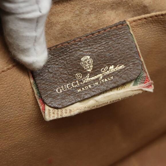 GUCCI GG Supreme Web Sherry Line Clutch Bag Pvc Beige Red 89 01 033 - Picture 9 of 16